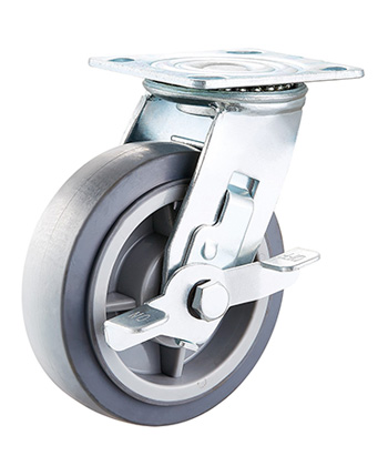 Heavy Duty Thermoplastic Rubber Caster with poly core 