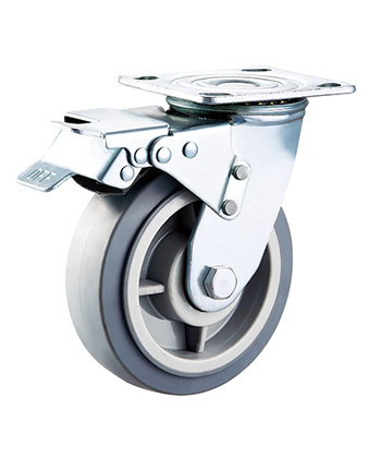 Heavy Duty Thermoplastic Rubber Caster with poly core 