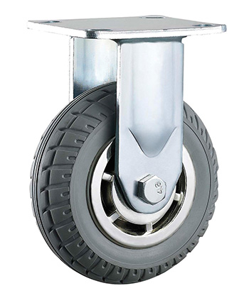 Heavy Duty Foaming Rubber Caster with Silver Core 