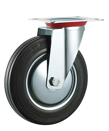 Industrial Rubber Caster with steel core 