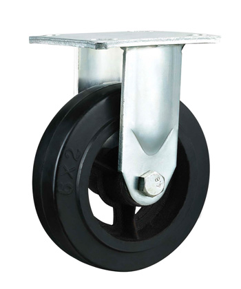 Heavy Duty Rubber Caster with Cast Iron Core  