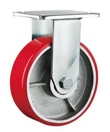 Heavy Duty PU Caster with Cast Iron Core  