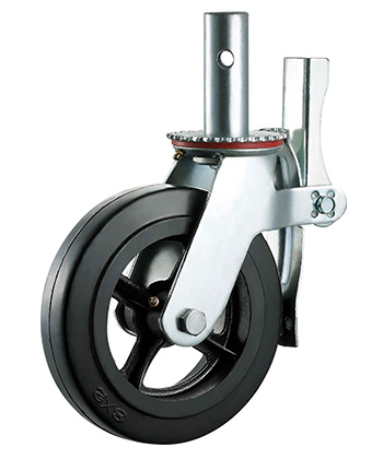Scaffolding Rubber Caster with cast iron core 
