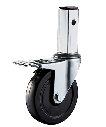 Scaffolding Caster with Rubber Wheel with Hollow Stem 