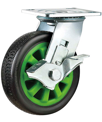 Heavy Duty Flame Polyurethane Caster with poly core