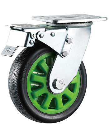 Heavy Duty Flame Polyurethane Caster with poly core 