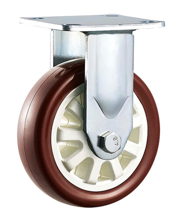 Heavy Duty Flat Polyurethane Caster with poly core 