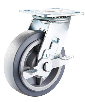 Heavy Duty Thermoplastic Rubber Caster with poly core 