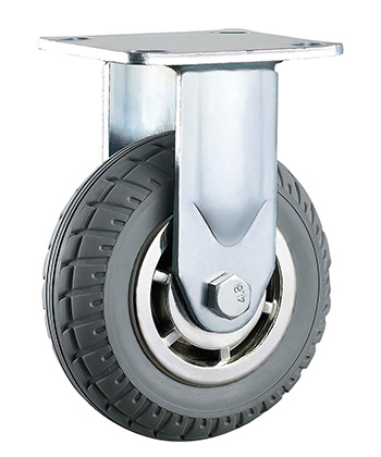 Heavy Duty Foaming Rubber Caster with Silver Core