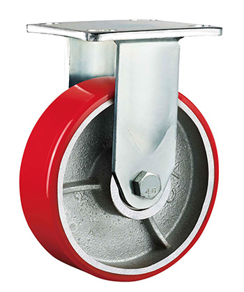 Heavy Duty PU Caster with Cast Iron Core 