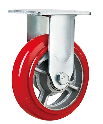 Heavy Duty Caster with PU mold on Cast Iron Wheel