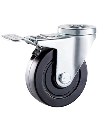 Rubber Rigid Caster Bolt Hole Type,Plain Bearing 