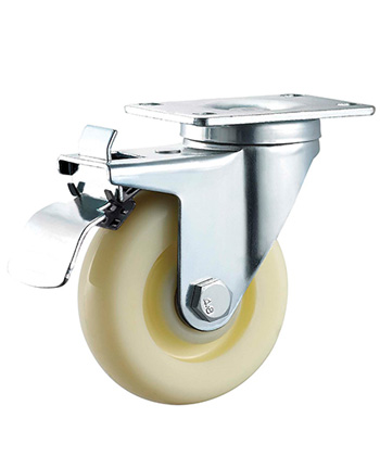 Medium-duty Polyolefin Caster with plate