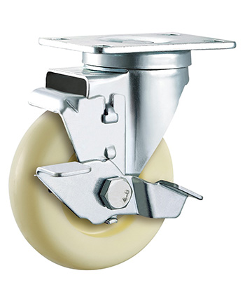 Medium-duty Polyolefin Caster with plate 