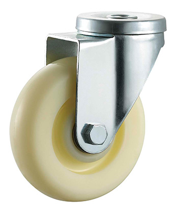 Medium-duty Polyolefin Caster with Bolt hole