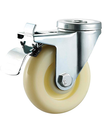 Medium-duty Polyolefin Caster with Bolt hole 