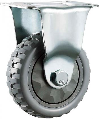 Grey Polyurethane/PVC Caster,Ball Bearing