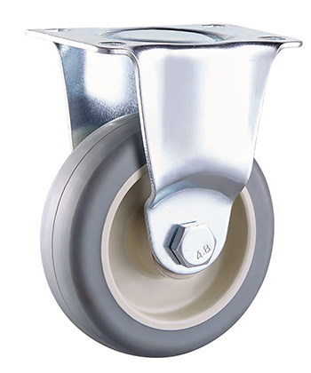 Grey TPR Caster with PP core,double ball bearing 
