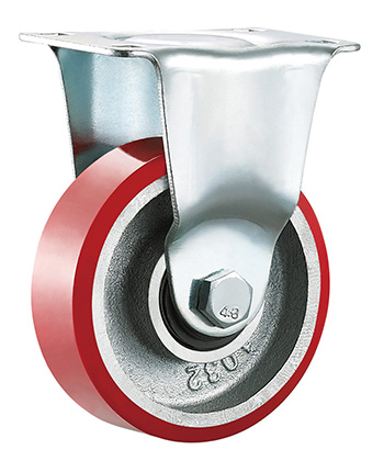 Heavy Duty PU Caster with Cast iron core  