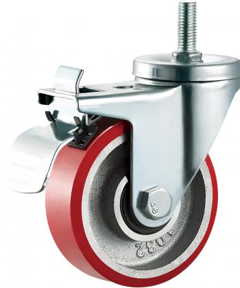 Heavy Duty PU Caster with Cast iron core   