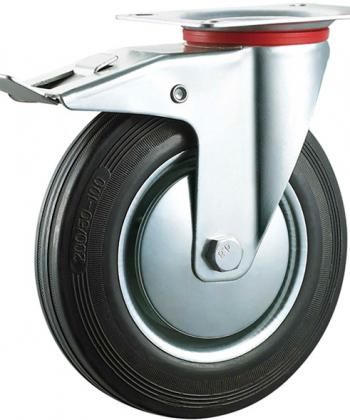Industrial Rubber Caster with steel core 
