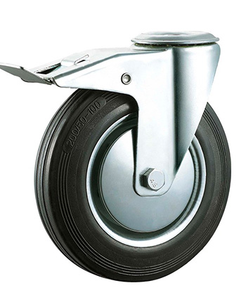 Industrial Rubber Caster with steel core