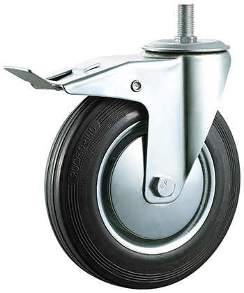 Industrial Rubber Caster with steel core  