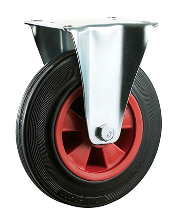 Industrial Rubber Caster with plastic core  