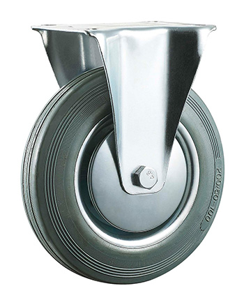Industrial Grey Rubber Caster with steel core