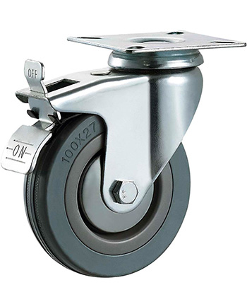 Grey Rubber Non-marking Caster 