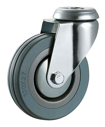Grey Rubber Non-marking Caster