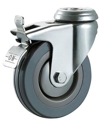 Grey Rubber Non-marking Caster 