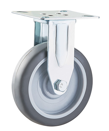 Grey Rubber Non-marking Caster,plain bearing