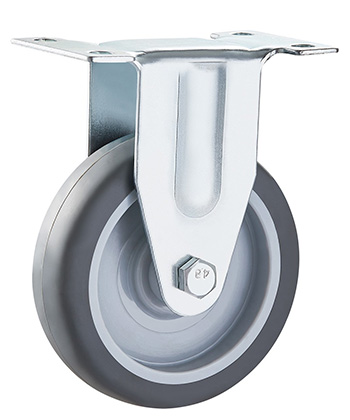 Grey Rubber Non-marking Caster,plain bearing