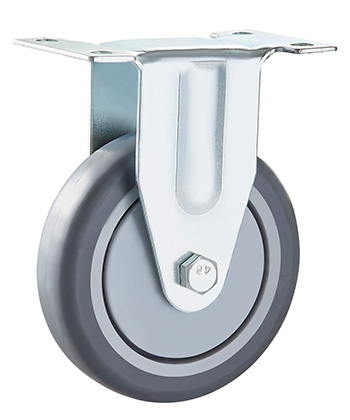 Grey Rubber Non-marking Caster,ball bearing  