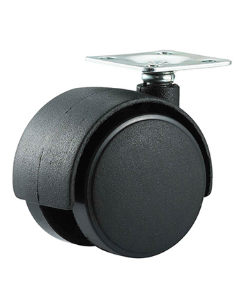 Furniture Twin Caster with Nylon Wheel 30mm/40mm/50mm
