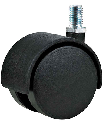 Furniture Twin Caster with Nylon Wheel 30mm/40mm/50mm 