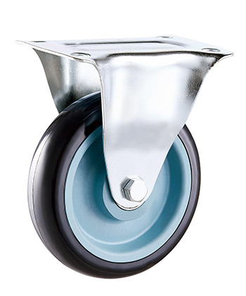 Rubber/PVC Caster for Platform Trolley Cart,Plain Bearing