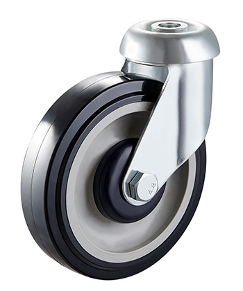 Rubber Caster for Shopping Cart,Ball Bearing 