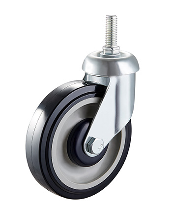 Rubber Caster for Shopping Cart,Ball Bearing  