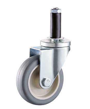 Expanding Caster with Rubber Wheel for Food Cart