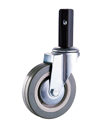 Rubber Caster with Square Socket for Food Cart