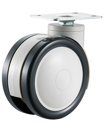 Medical PU/Rubber Caster with Derling Bearing  